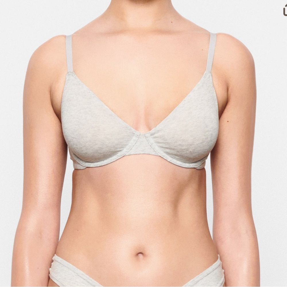 Skims Cotton Jersey T-Shirt Bra
